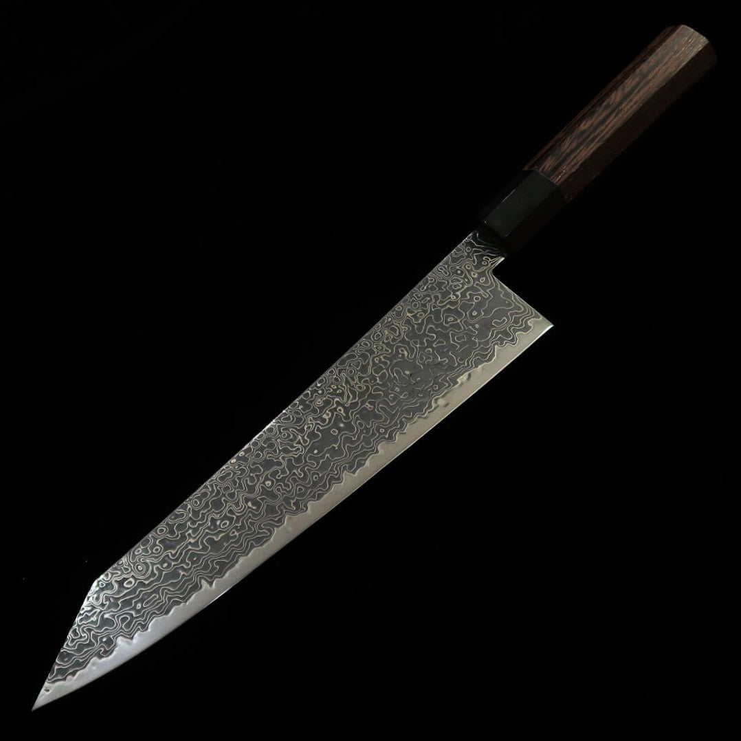 MIURA Kiritsuke Gyuto Ryu-Hyo SG2 Black Damascus Wenge Handle (240mm)