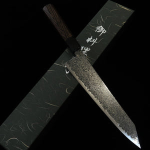 MIURA Kiritsuke Gyuto Ryu-Hyo SG2 Black Damascus Wenge Handle (240mm)