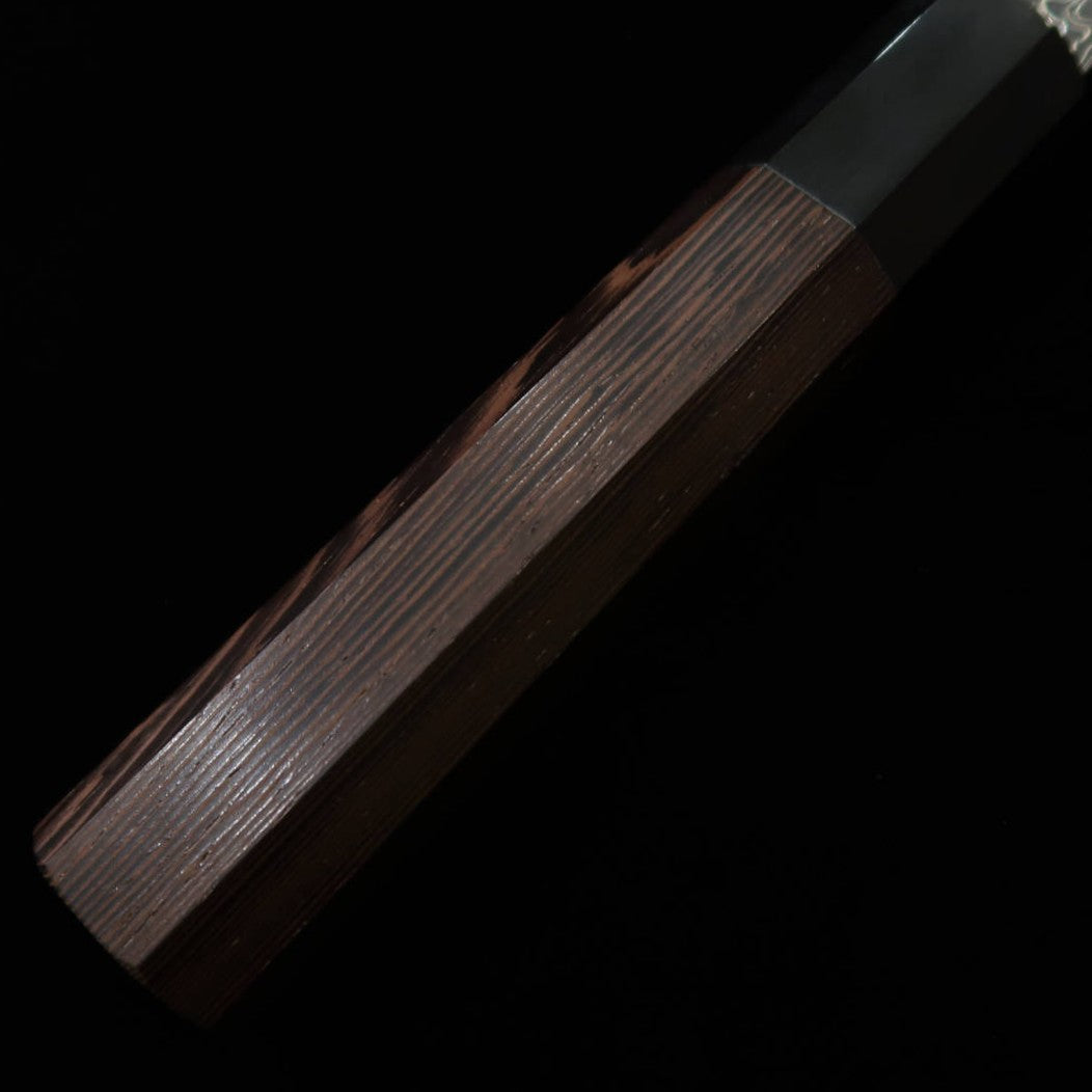 Miura MIURA Gyuto Ryuhyo SG2 Damasco escurecido, cabo octogonal de ébano e búfalo preto (240mm)