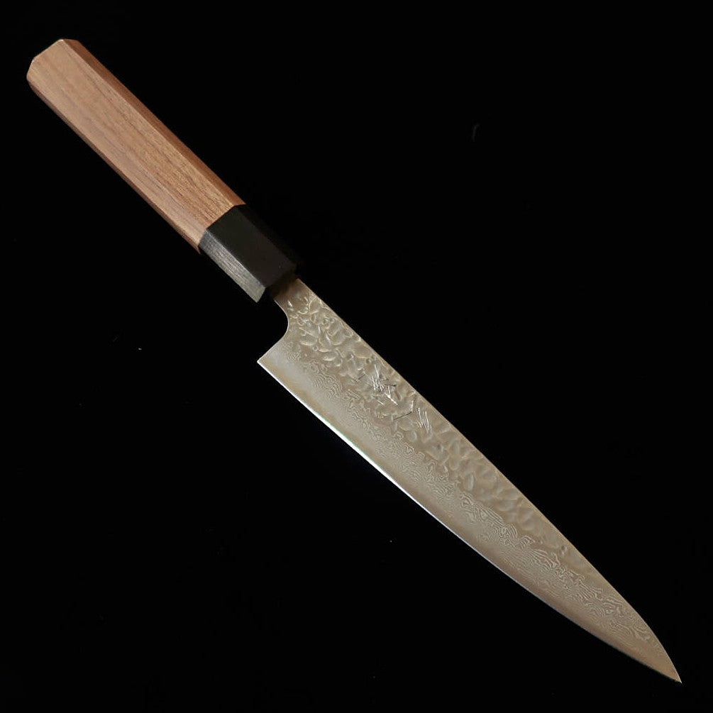 MIURA Petty, AUS10 Tsuchime Damascus, Walnut Octagonal Handle (150mm)