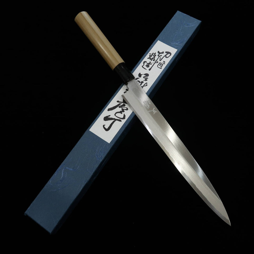 三浦MIURA 柳刃 青紙二号 朴柄（210/240mm）