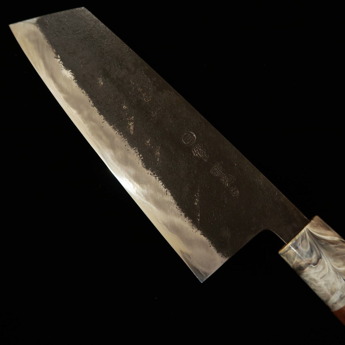 MIWAHAMONO Nakiri type Bunka Aogami No.1 manche en châtaignier (170 mm)
