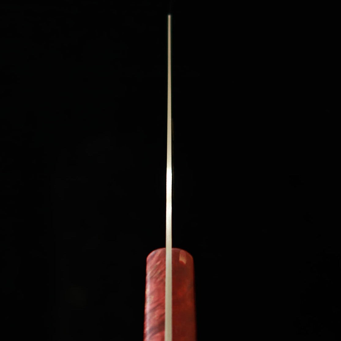 MIURA Miura, santoku kiritsuke inox, manche en bois stabilisé rouge (160 mm)