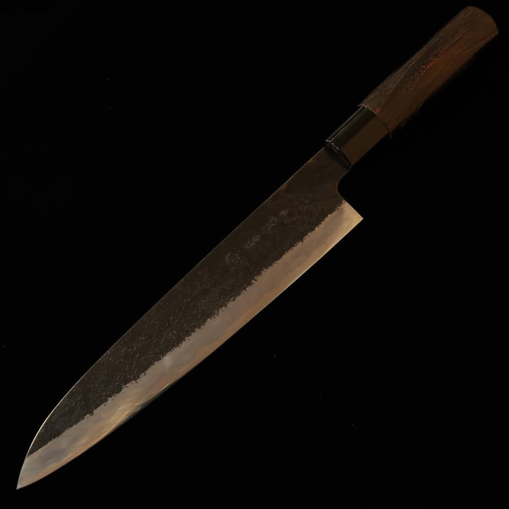Miwa Hamono MIWAHAMONO Sujihiki Aogami n°1 Manche en châtaignier brûlé (210 mm)