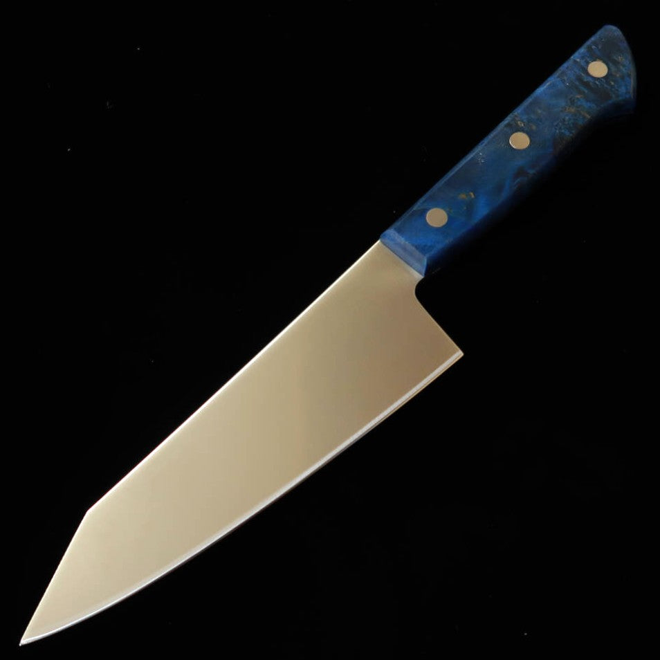三浦MIURA 切付三徳 ステンレス ブルースタビライズウッドハンドル（160mm）