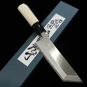 三浦MIURA 江戸型鰻裂き 白紙二号 水牛朴柄（165mm）