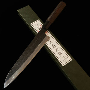 Sujihiki MIWA Aogami no.1 mango de madera de castaño (210mm)