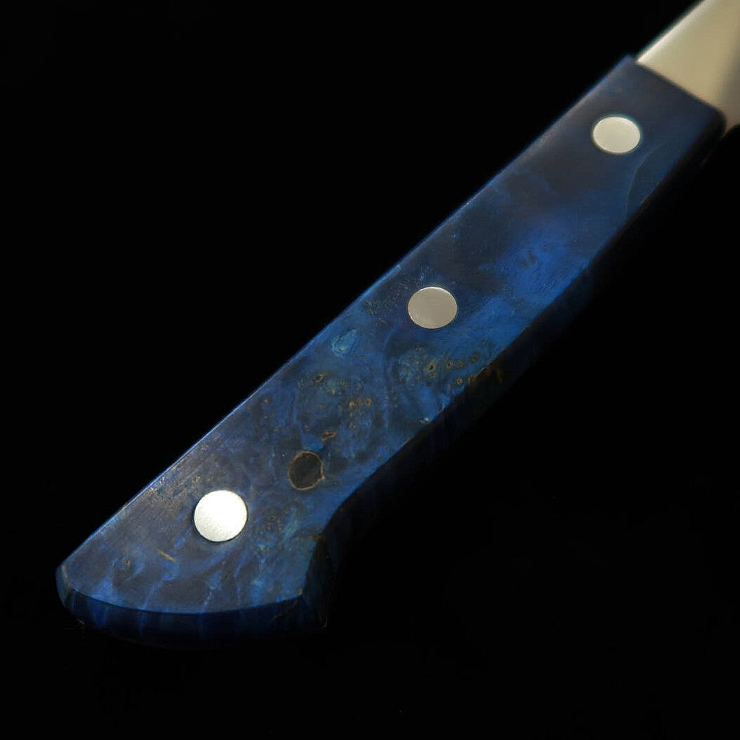 三浦MIURA 切付三徳 ステンレス ブルースタビライズウッドハンドル（160mm）