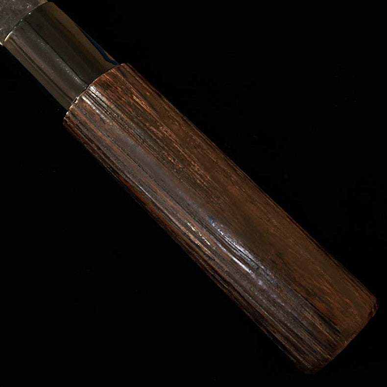 Miwa Hamono MIWAHAMONO Gyuto acier Ao n°1, manche en châtaignier brûlé (210 mm)