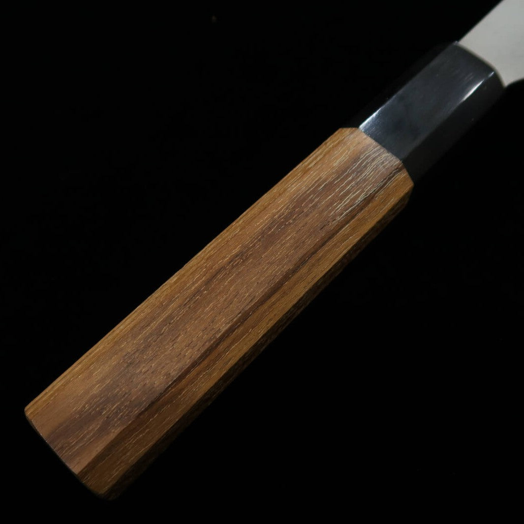 Nigara Hamono NIGARA Super Blue Poli martelé Bunka Manche en teck (180 mm)