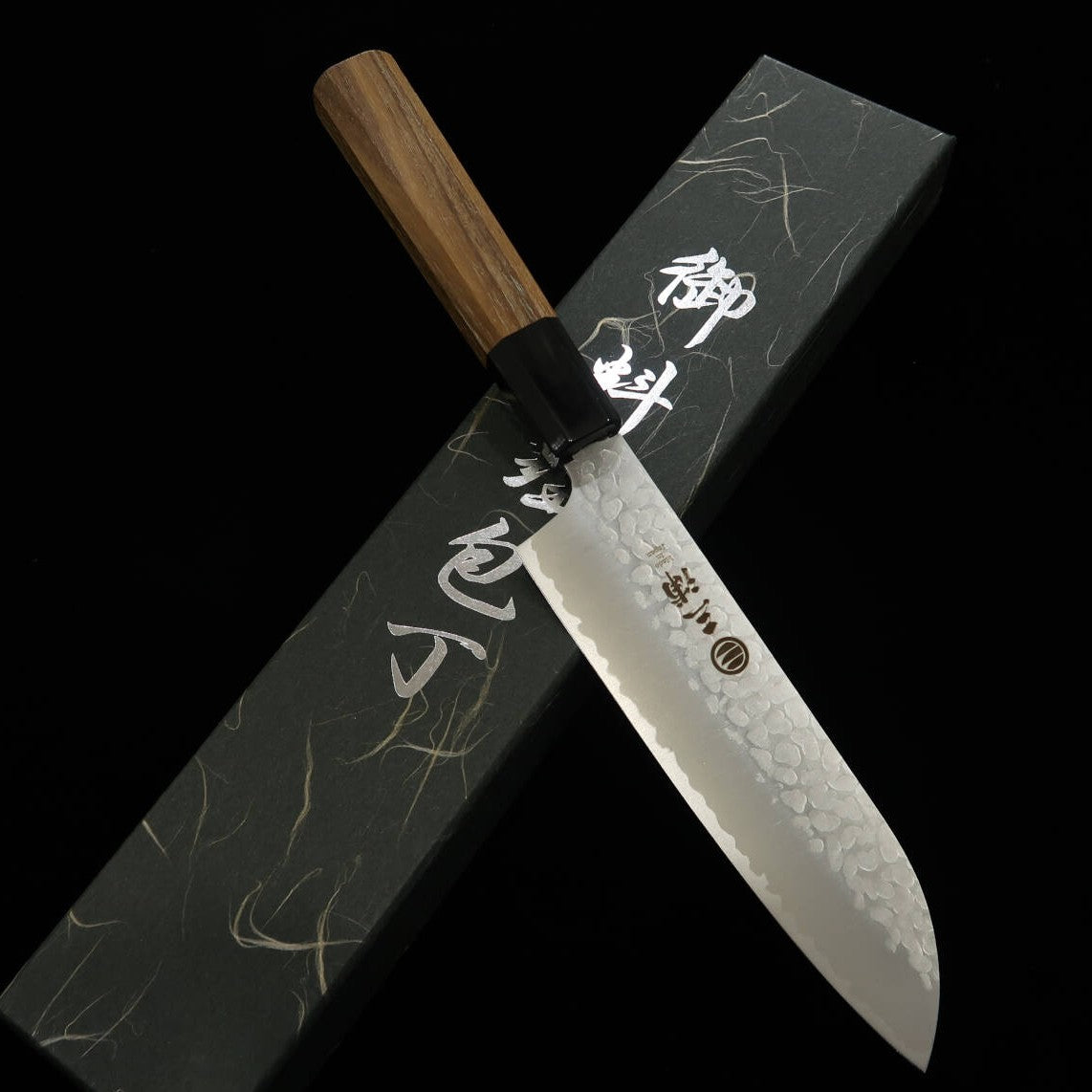 三浦 MIURA 三徳 VG-10 槌目 チーク柄 (165mm)