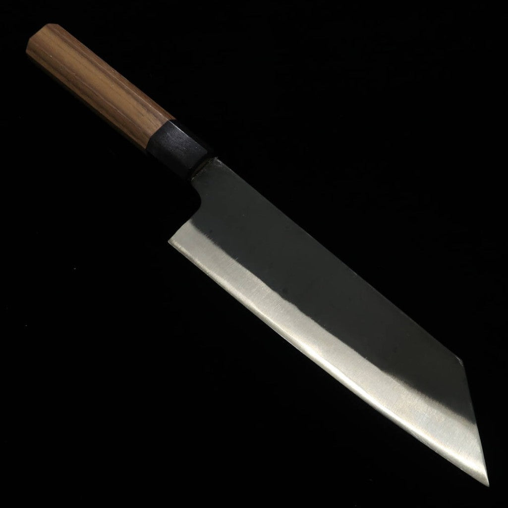 三浦MIURA 文化 青紙 黒打ち クルミ八角柄 (190mm)