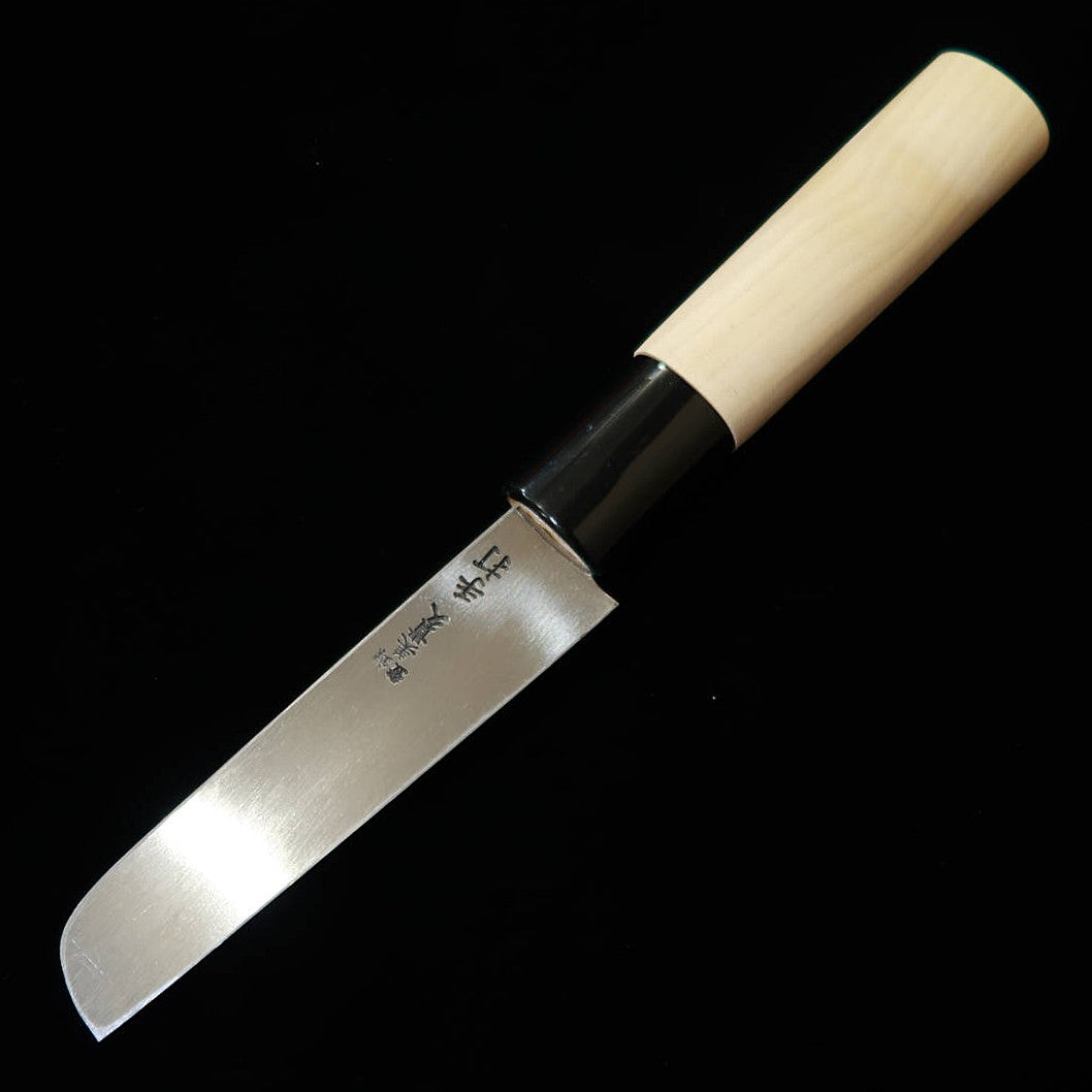 Miura Cuchillo para anguila tipo Nagoya, acabado negro forjado, mango de magnolia con virola de resina (PC)