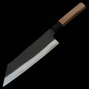 MIURA Bunka, acier bleu n°1, finition noire, manche octogonal en noyer (190 mm)