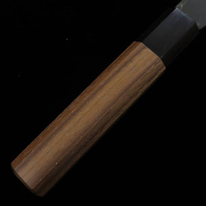 MIURA Bunka, acier bleu n°1, finition noire, manche octogonal en noyer (190 mm)