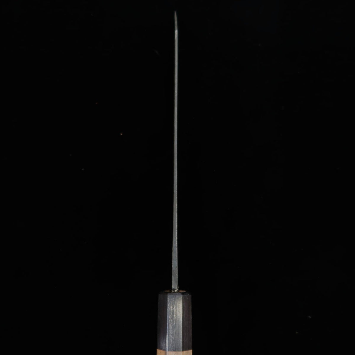 MIURA Bunka, acier bleu n°1, finition noire, manche octogonal en noyer (190 mm)