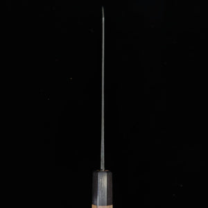 MIURA Bunka, acier bleu n°1, finition noire, manche octogonal en noyer (190 mm)