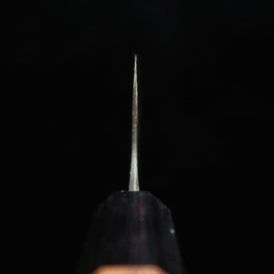 MIURA Bunka, acier bleu n°1, finition noire, manche octogonal en noyer (190 mm)