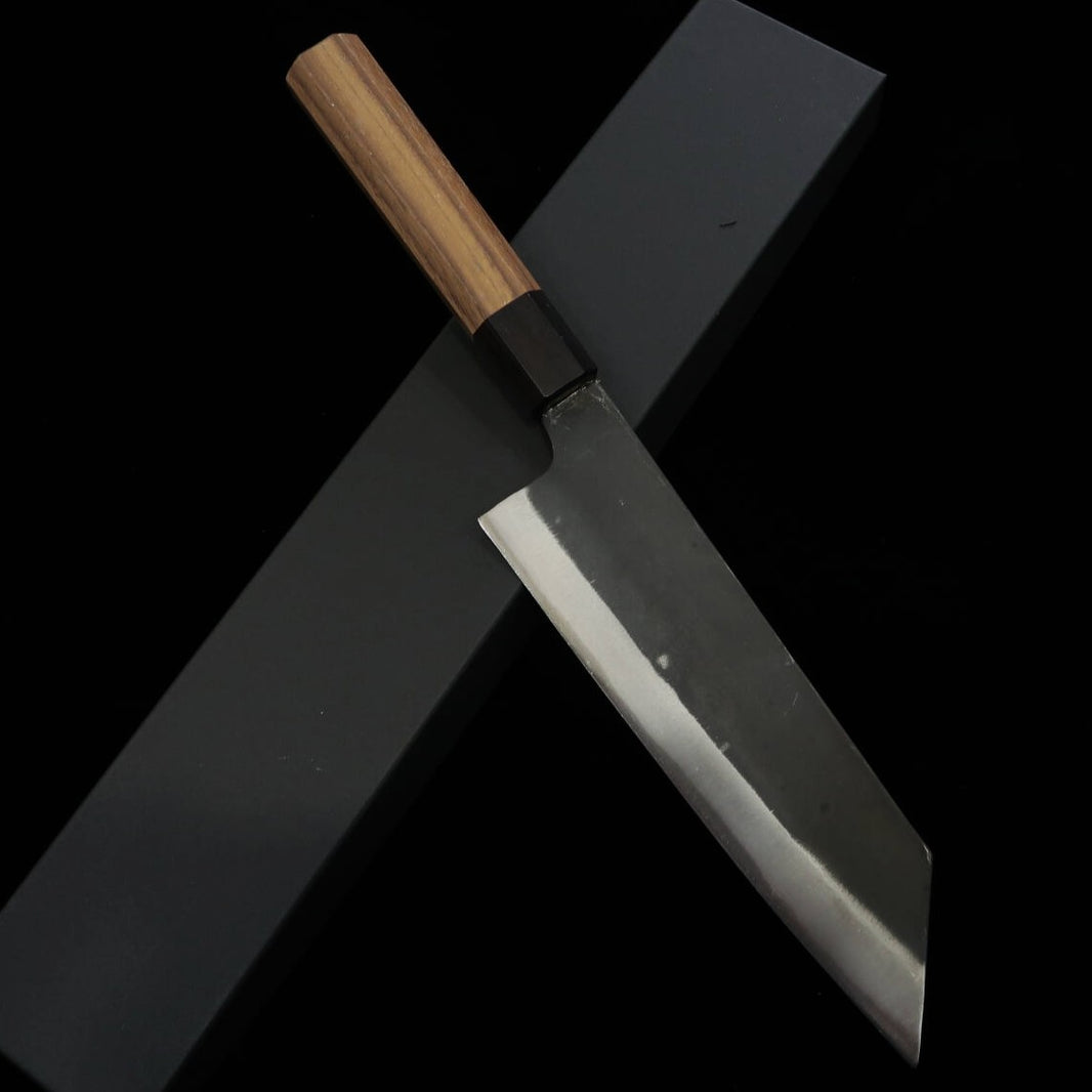 三浦MIURA 文化 青紙一号  黒打ち クルミ八角柄 (190mm)