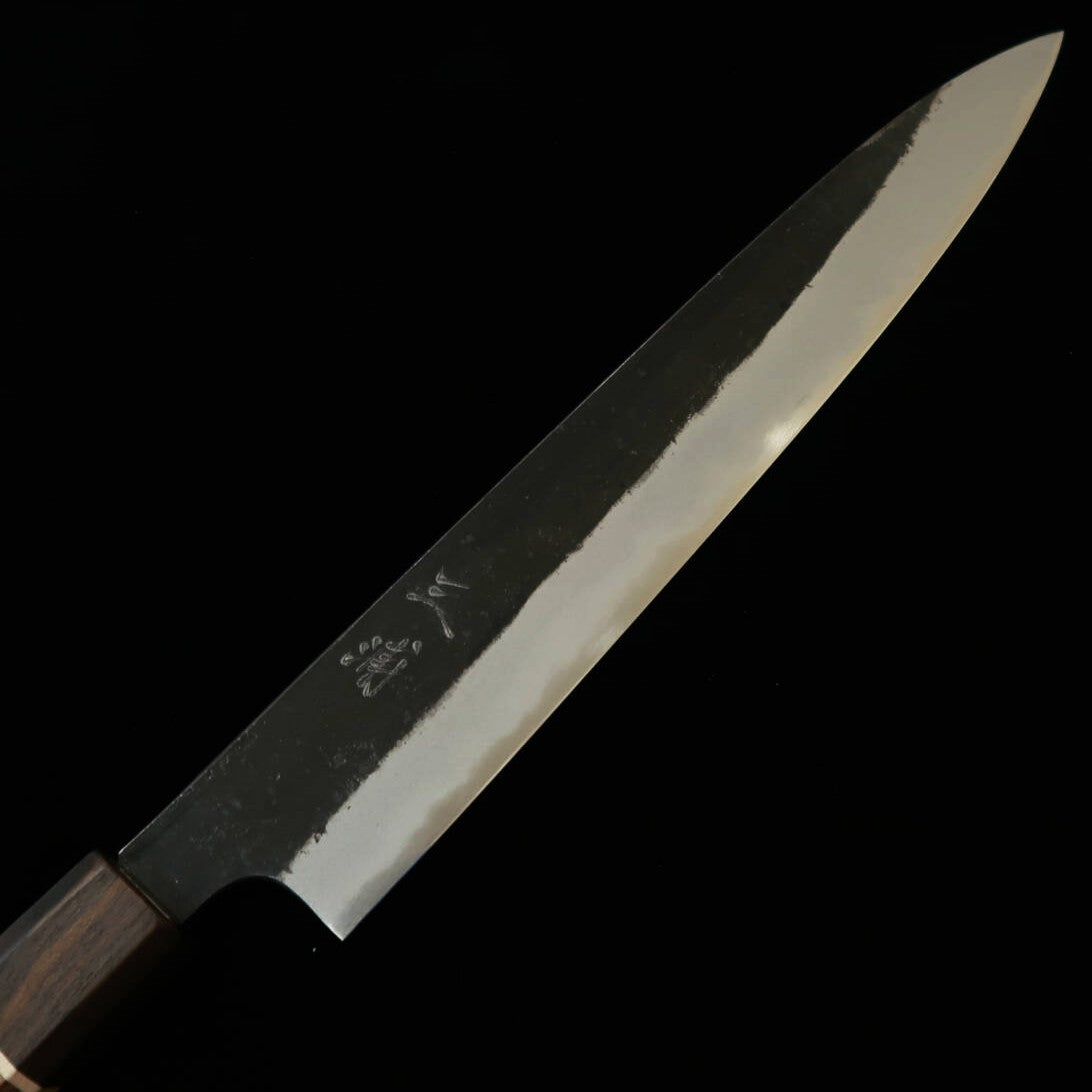 MIURA Miura Genbu hoja blanca nº2, acabado kuro-uchi, sujihiki, mango octogonal de nogal (255mm)