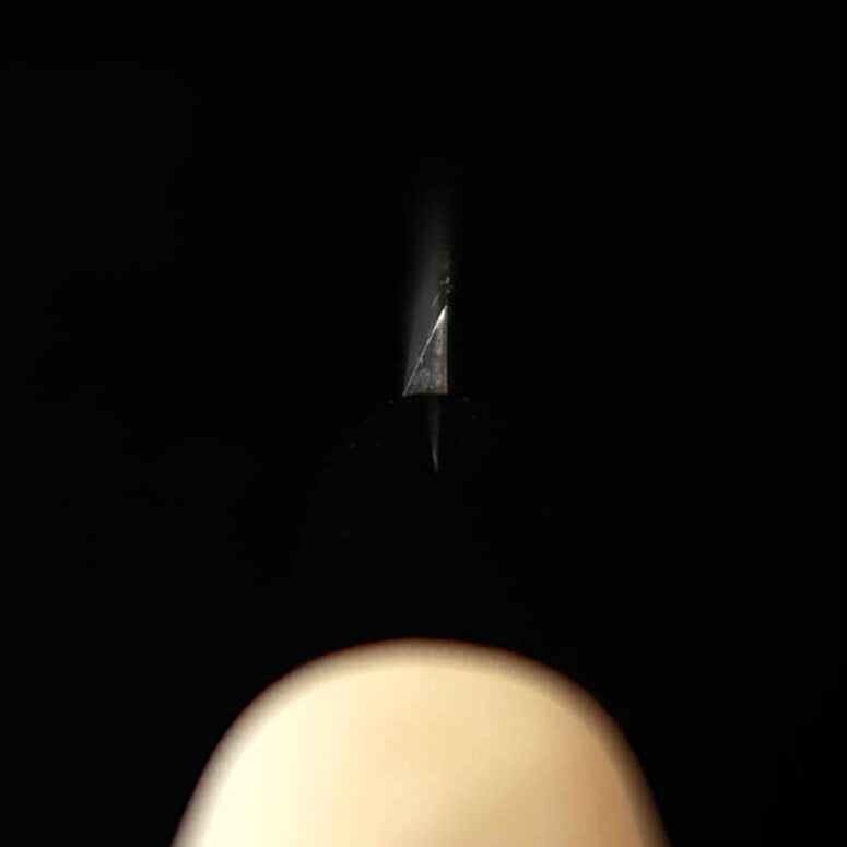 Miura Cuchillo para anguila tipo Nagoya, acabado negro forjado, mango de magnolia con virola de resina (PC)