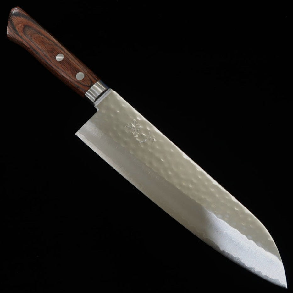 MIURA Gyuto Kiryu VG10 Damasco Martelado Cabo de Mogno (185mm)
