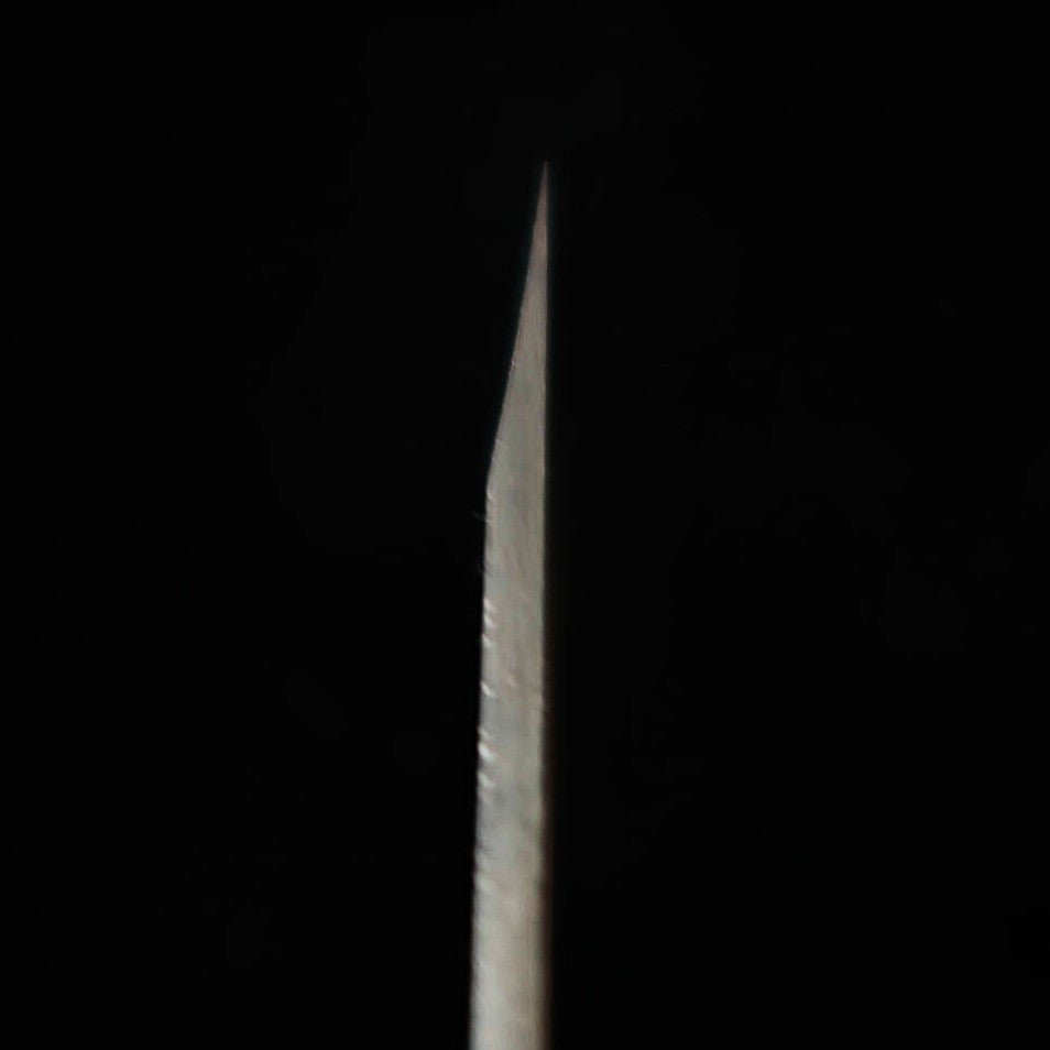 MIURA Miura Shozo-saku cuchillo para anguila tipo Osaka acero Aogami No.2 acabado negro (30/33/36 mm)