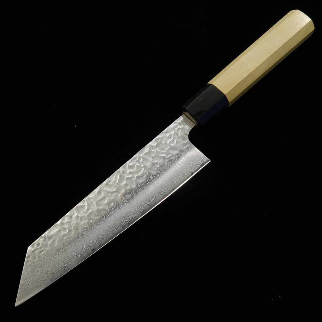 MIURA Bunka, AUS10, Hammered Damascus with Magnolia Octagonal Handle (170mm)