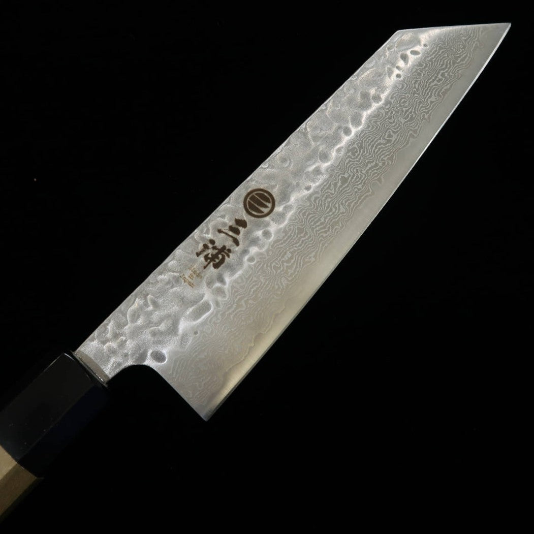 MIURA Bunka, AUS10, Hammered Damascus with Magnolia Octagonal Handle (170mm)