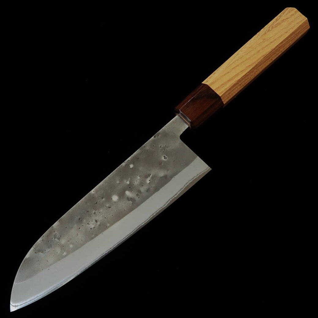 MIURA Santoku forgé Aogami finition Nashiji manche en orme (165 mm)
