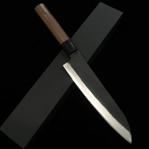 MIURA Gyuto Aogami n.º 1 Acabado kurouchi Mango octogonal de nogal (210 mm)
