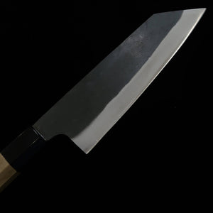 Miura Bunka, acier Aogami n°1, acier inoxydable cladding, finition kuro-uchi, manche octogonal en bois de buffle et magnolia (190 mm).