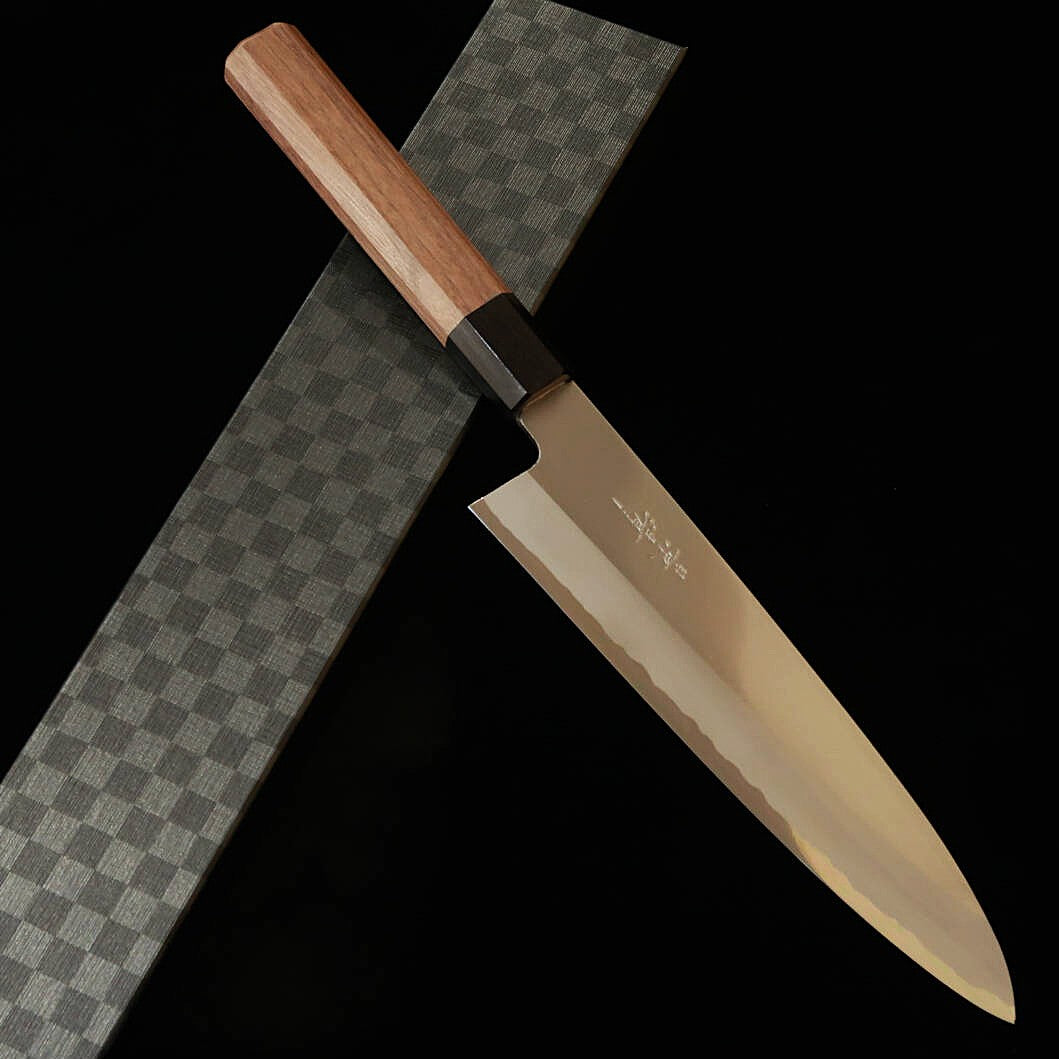 KAGEKIYO Gyuto, Shirogami no. 2 with Walnut Octagonal Handle (210mm)
