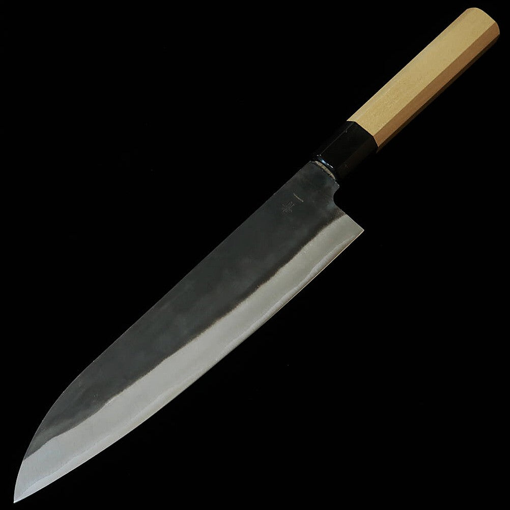 MIURA Gyuto Aogami n.º 1 Núcleo inoxidable Kurouchi Mango octogonal de magnolia (210 mm)