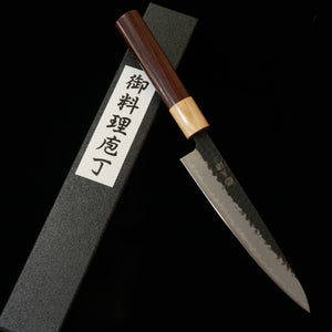 Miura MIURA Petty aço azul super acabamento kuro-uchi cabo de pau-rosa (150 mm)