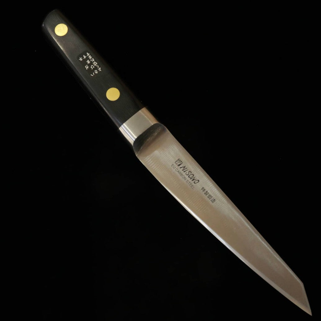 MISONOミソノ 骨スキ 丸型 EUカーボン鋼 黒合板柄（145mm）