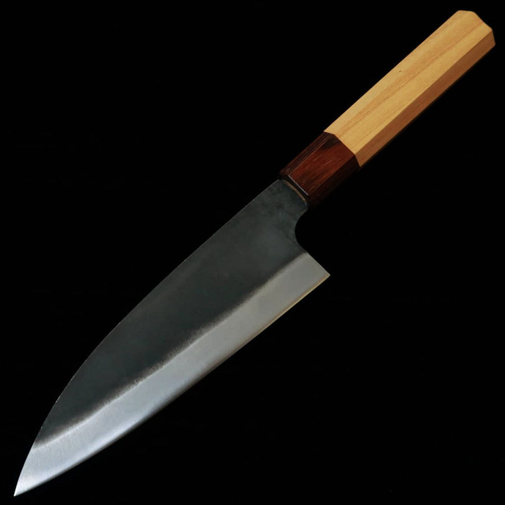 MIURA Funeyuki, White Steel No. 2, Kurouchi, Keyaki Handle (155mm)