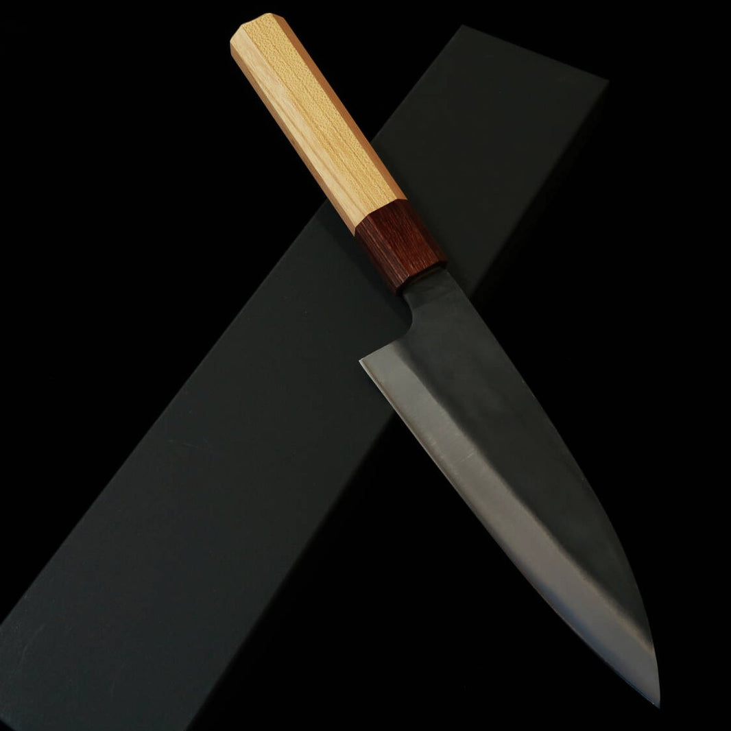MIURA Funeyuki, White Steel No. 2, Kurouchi, Keyaki Handle (155mm)