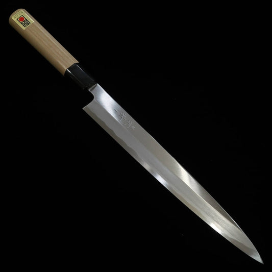 Yanagiba KAGEKIYO serie Utage, acero Yasugi mango semiredondo de cuerno de búfalo (240 mm)