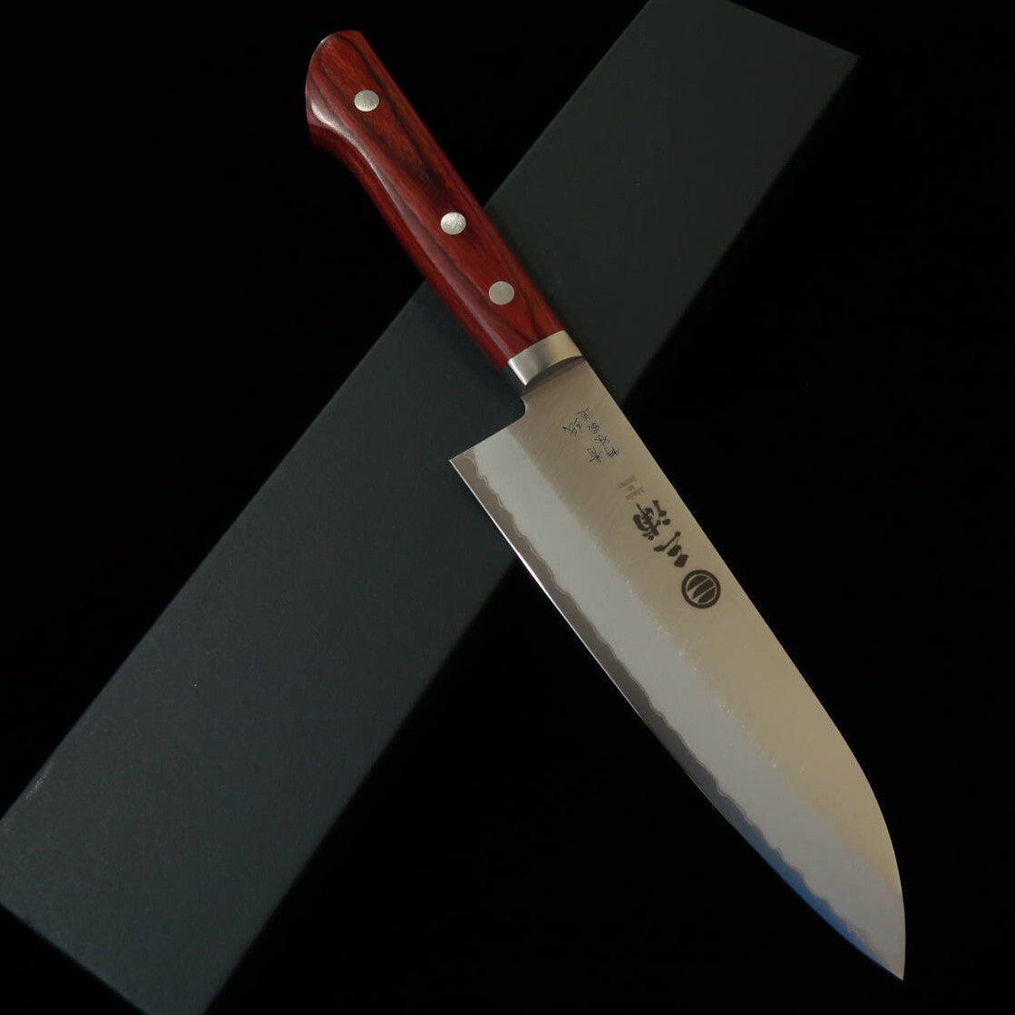MIURA Santoku, Blue Steel, Wine handle (165mm)