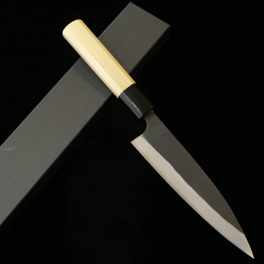 MIURA Ajikiri, Aogami no. 1, Kurouchi with Ho-Wood Octagonal Handle (145mm)