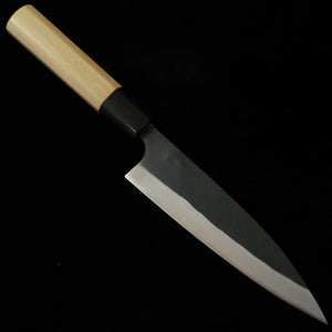 MIURA Cuchillo para jurel Aogami nº1, acabado negro forjado, mango octogonal de magnolia (145 mm)