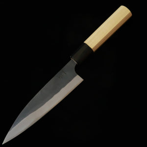 MIURA Cuchillo para jurel Aogami nº1, acabado negro forjado, mango octogonal de magnolia (145 mm)