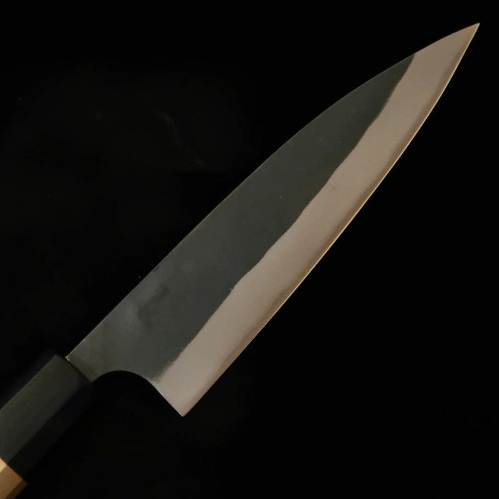 三浦MIURA アジ切 青紙一号 黒打ち 朴八角柄（145mm）