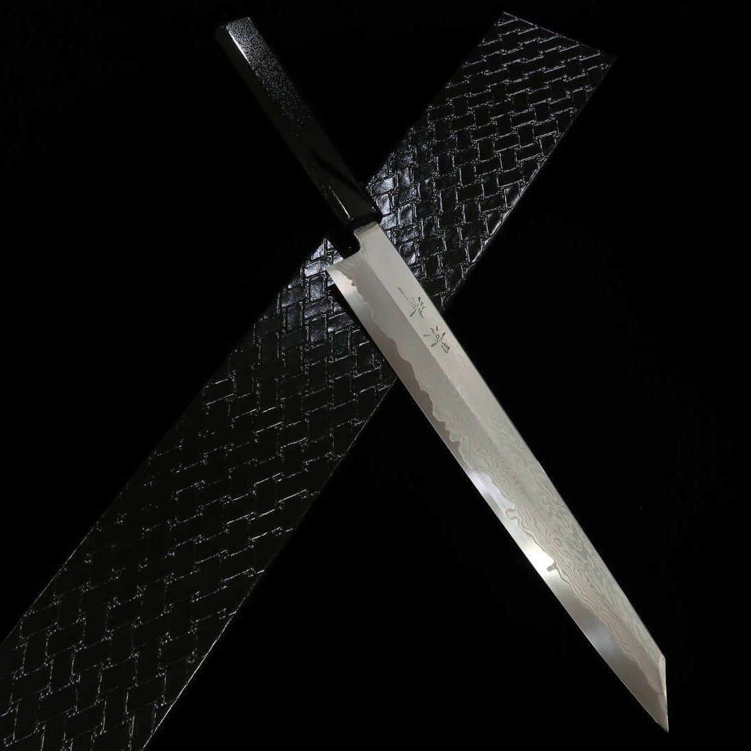 Kagekiyo KAGEKIYO Wa Kirituke Sujihiki Aogami nº1 Damasco inoxidable mango Hirame (270 mm)