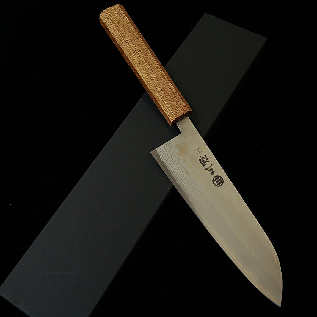 MIURA Santoku, Ayagawa VG10 with Oak Octagonal Handle (165mm)