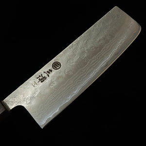 三浦MIURA 菜切 440C 梨地 ダマスカス 桜八角柄（165mm）