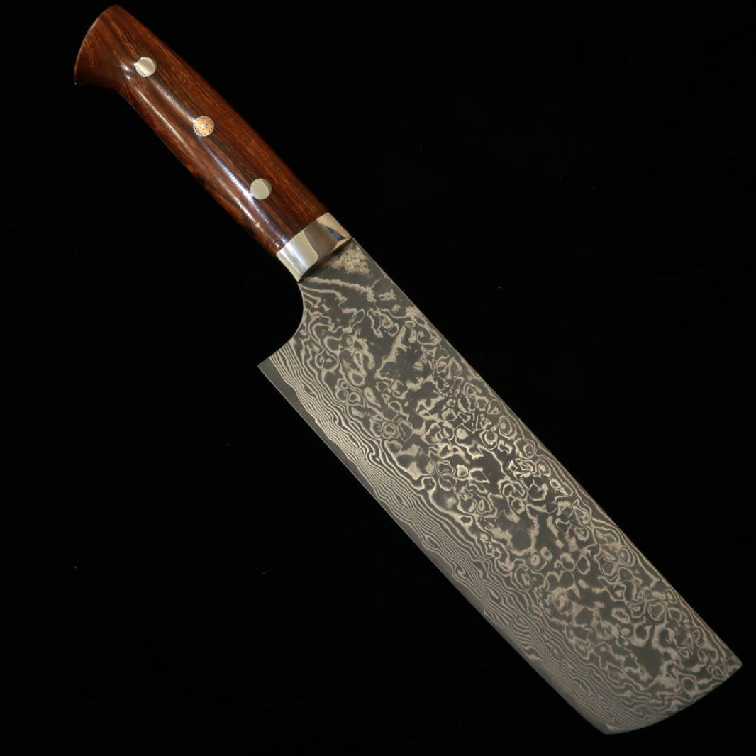 SAJI TAKESHI Nakiri R2 Damascus Ironwood (180mm)