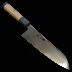 MIURA, Hikari, Santoku, SLD poli, double bague, manche érable -bleu- (170 mm)