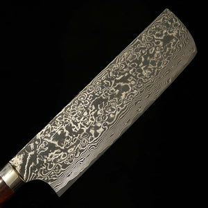 SAJI TAKESHI Nakiri R2 damas noirci, manche en ironwood (180 mm)